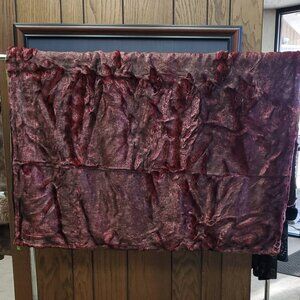 NWT Burgundy and Black Faux Fur Blanket